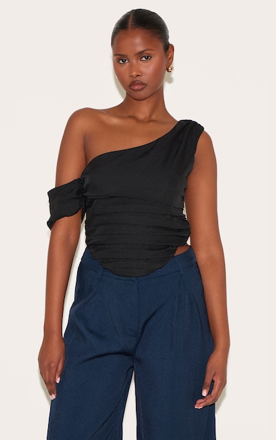 Black Woven Drape Corset