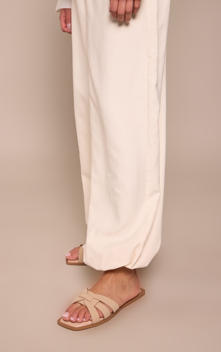 Sand Faux Suede Multi Strap Mule Sandals