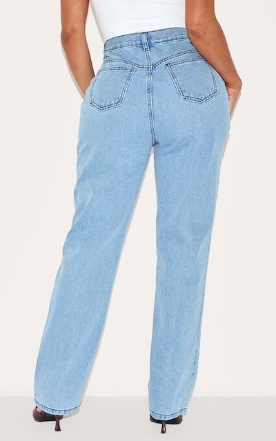Dusk Blue Acid Wash Extra Wide Leg High Waist Long Jeans