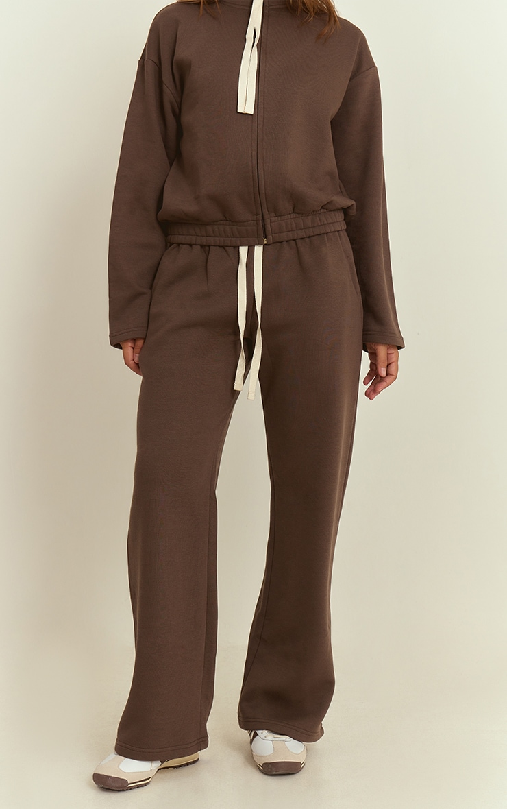 Chocolate Contrast Drawcord Sweatpants image 2