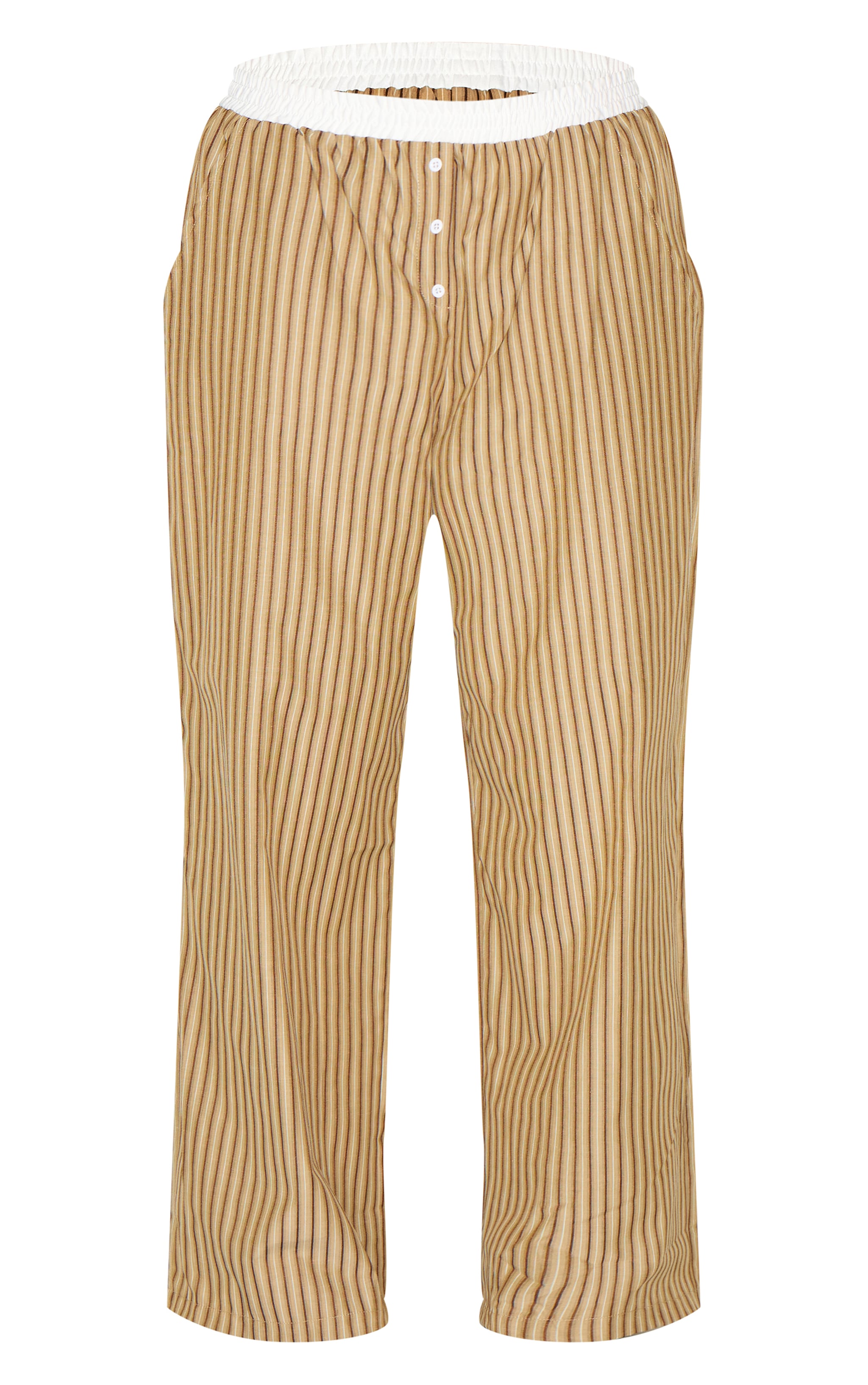 【2plan】Paul Stripe Curved Slacks PLEATS PLEASE Poly Cotton Pleated Stripe Pants Size 3(K