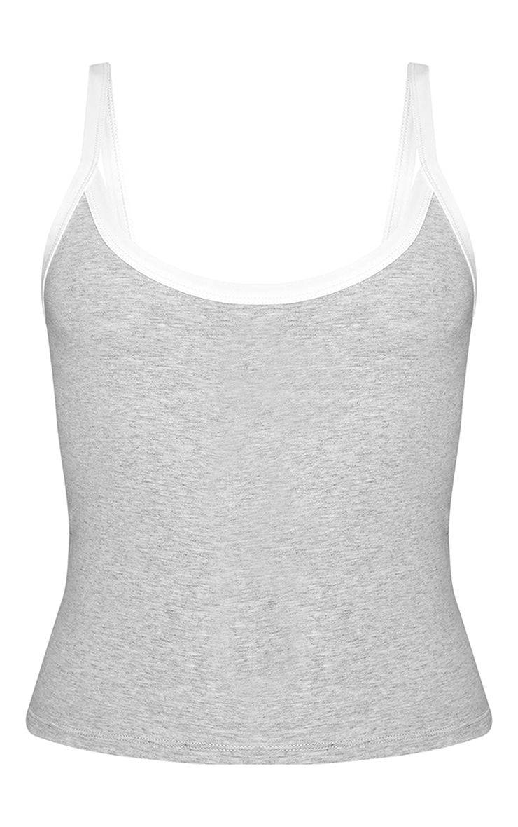 Débardeur de sport en Sculpt gris cendré à bretelles et détail contrastant image 5