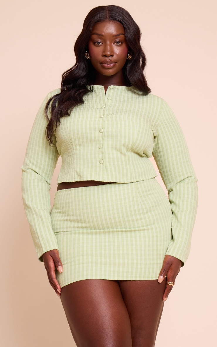Plus Sage Mini Skirt image 4