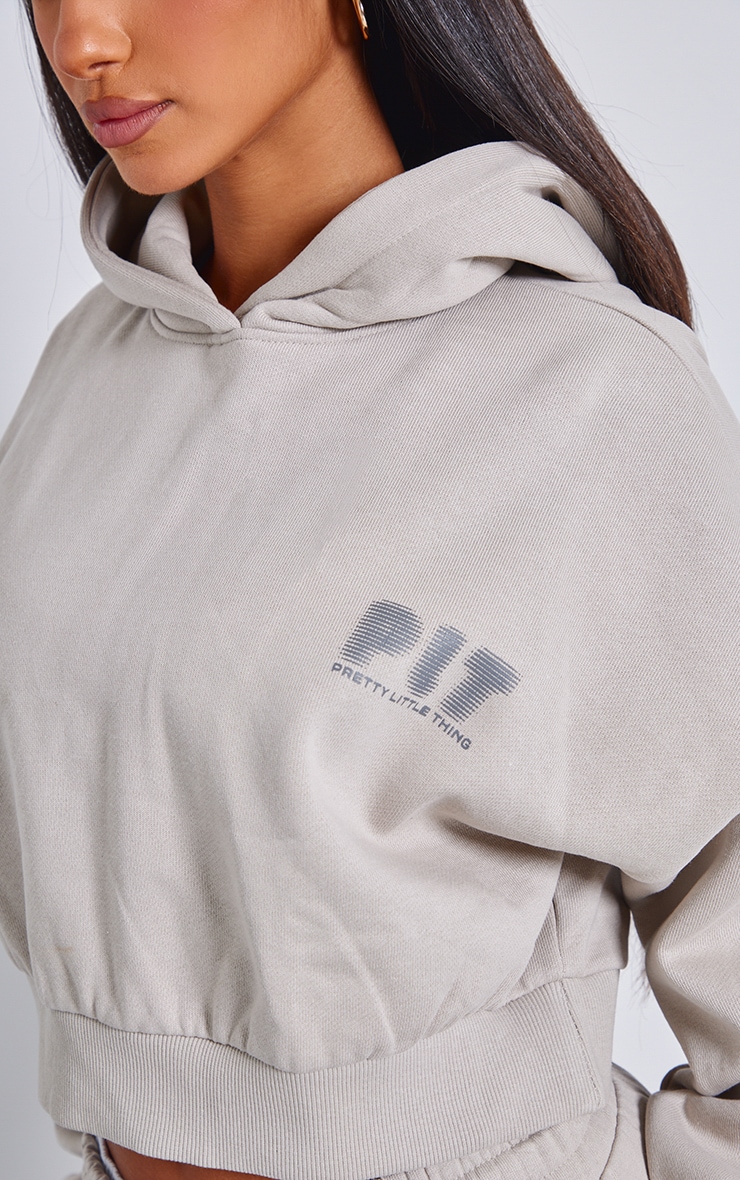 Petite Premium Stone Printed Boxy Hoodie image 4