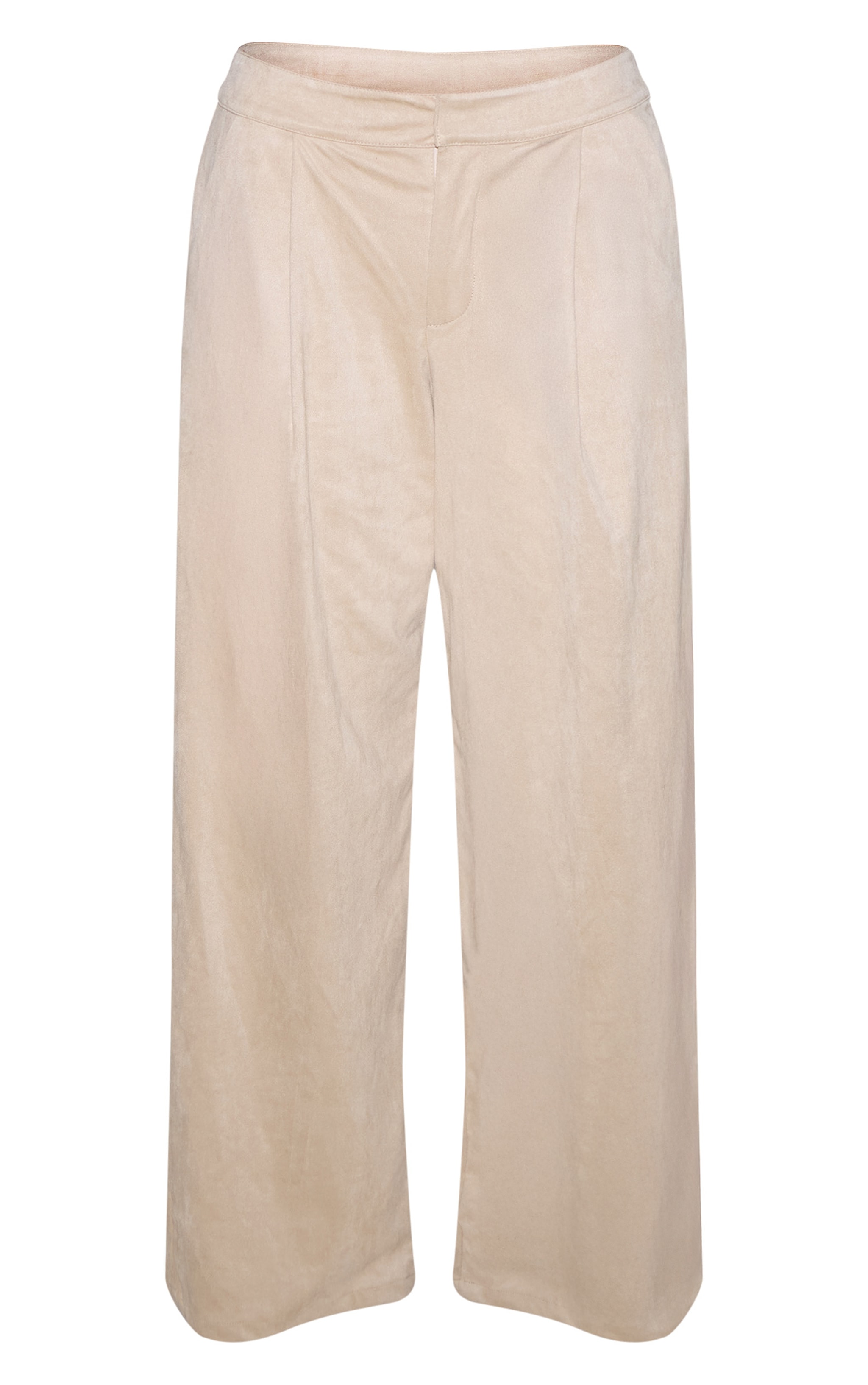 Pantalon droit en suédine gris pierre image 5
