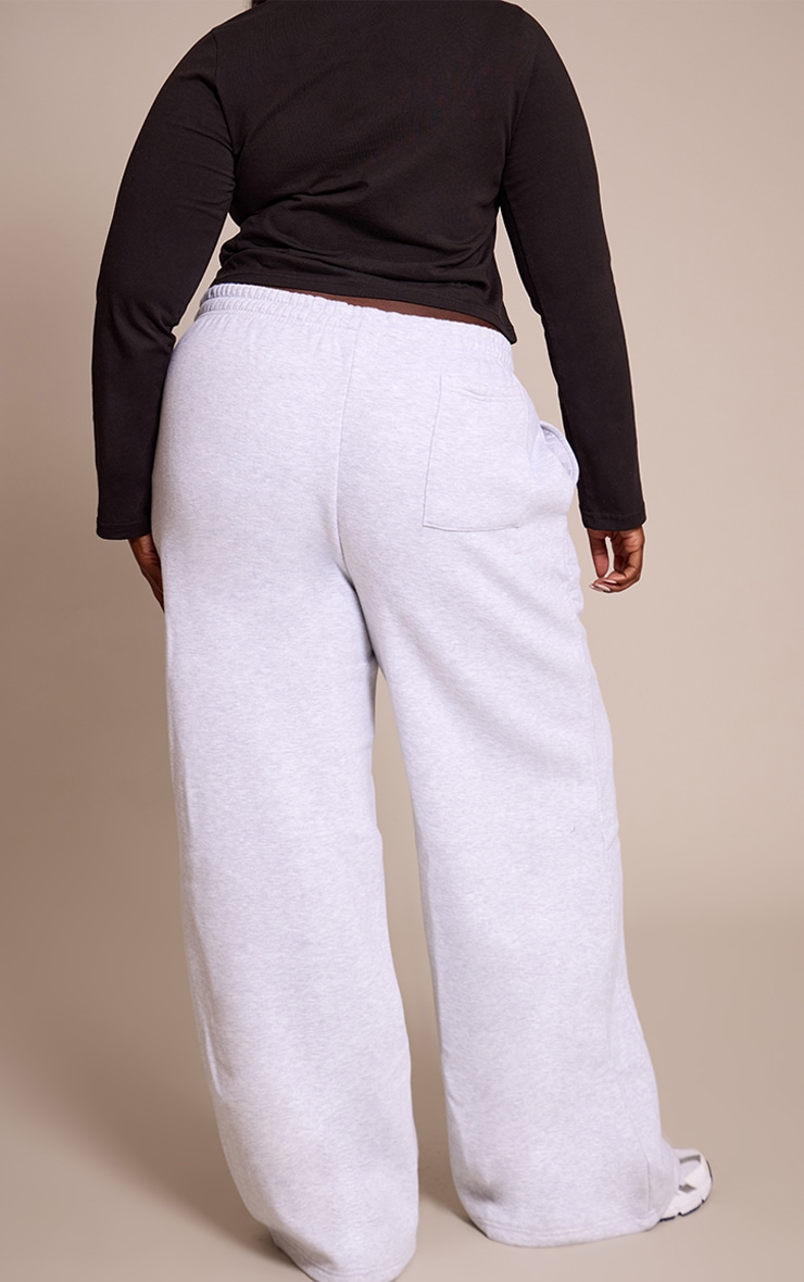 Plus Ash Grey Straight Leg Sweatpants image 3