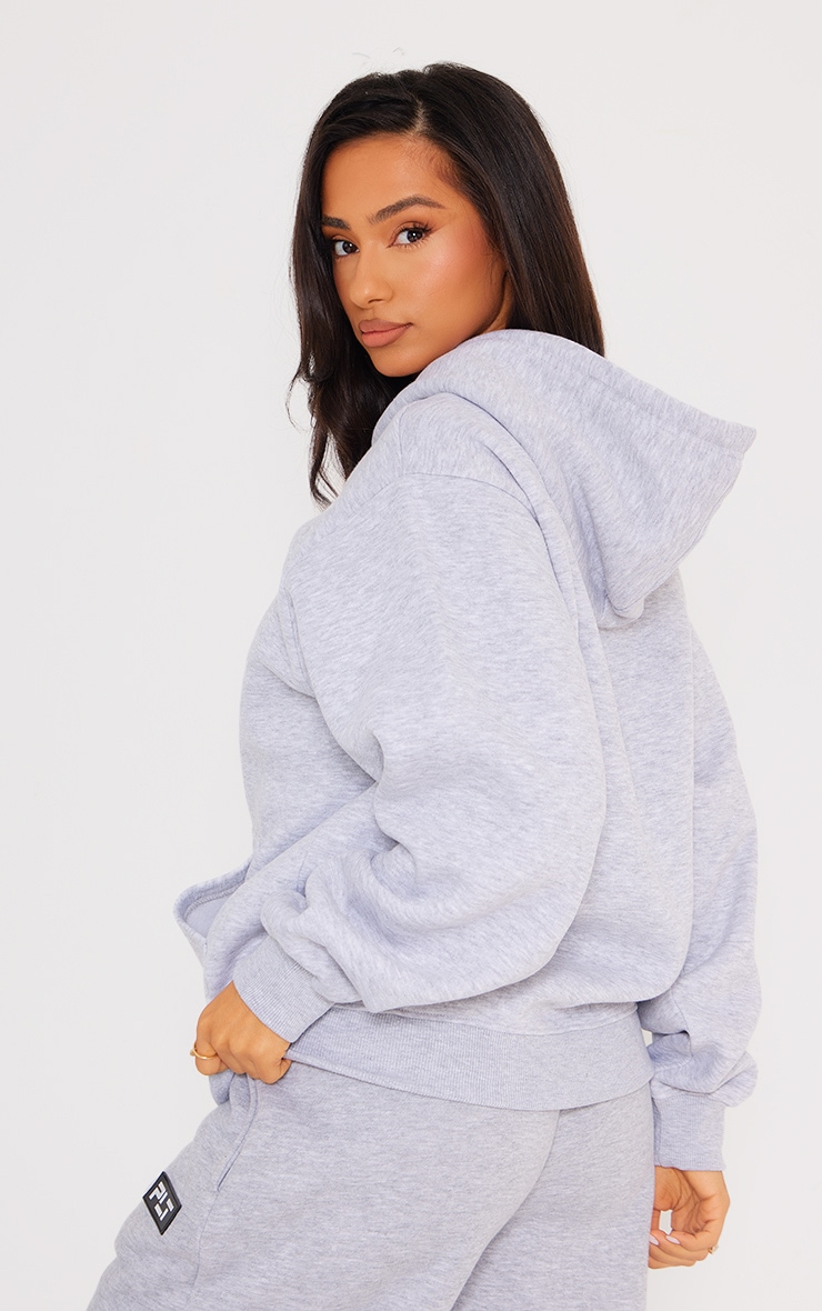 Petite Ash Grey Oversized Hoodie image 2