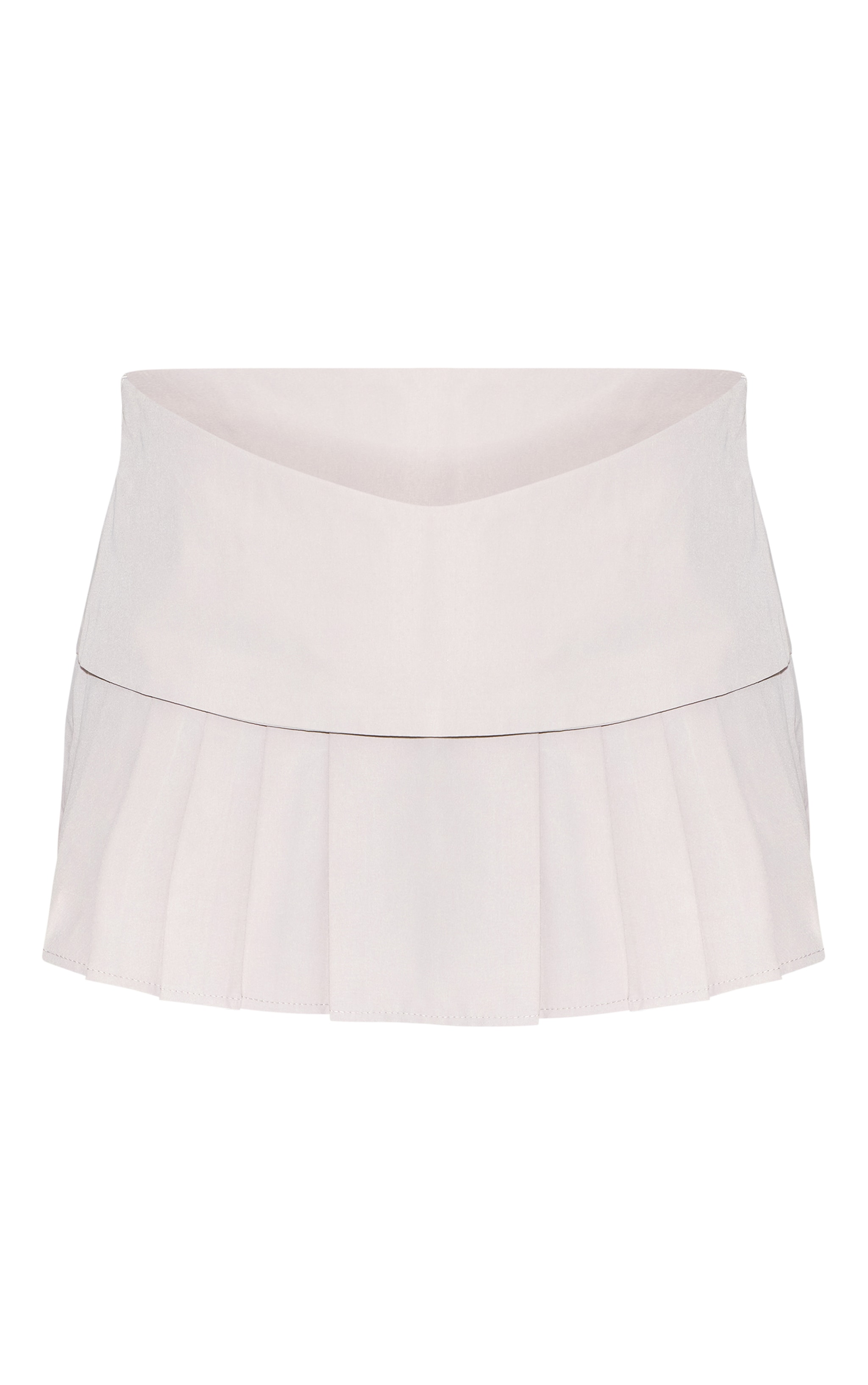 Jupe-short de tailleur gris champignon plissée image 6