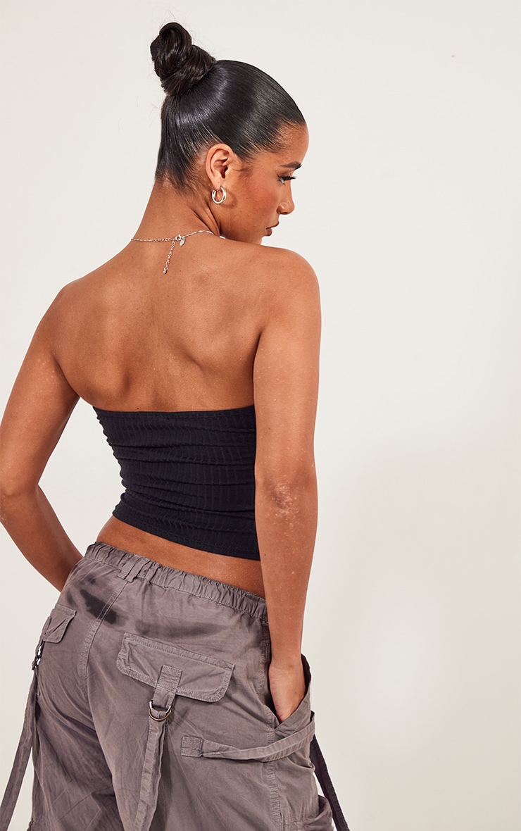 Black Rib Long Tube Top | Tops | PLT