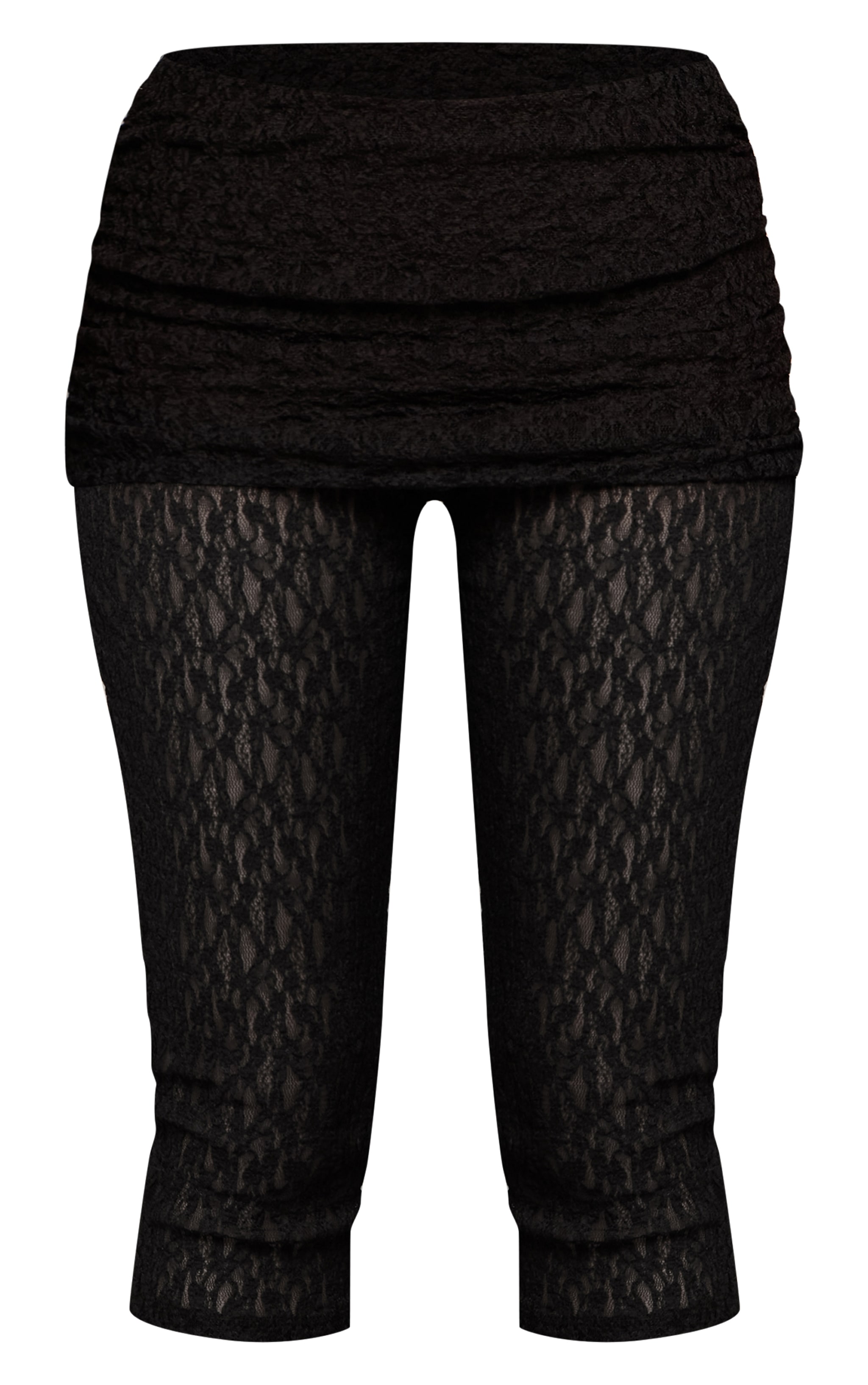 Black Lace Fold Over Capri's image 5