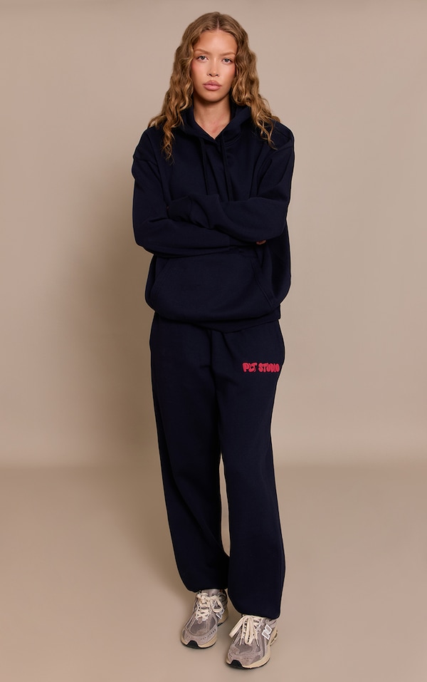 Dark Navy PLT Studio Print Cuffed Sweatpants