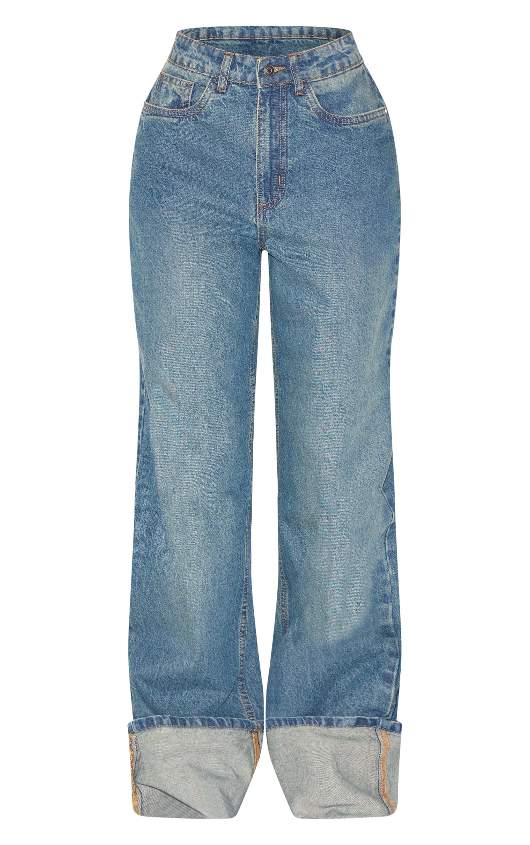Vintage High Waist Turn Up Leg Jeans image 5