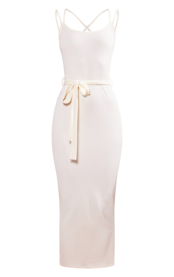 Robe Longue Commense Femme M – Noire Et Crème, Côtelée, Maxi Habillée