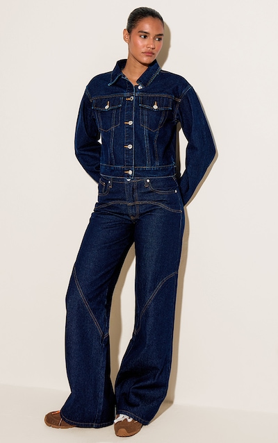 Indigo Western Seam Detail Jeans