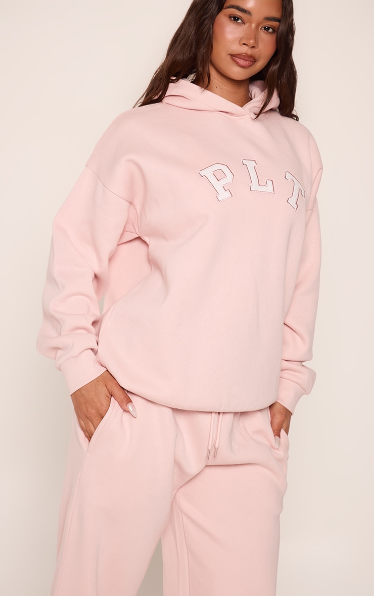 Pink PLT Logo Oversized Hoodie
