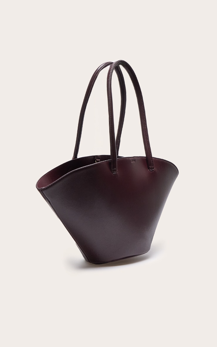 Plum Pu Bucket Tote Bag image 2