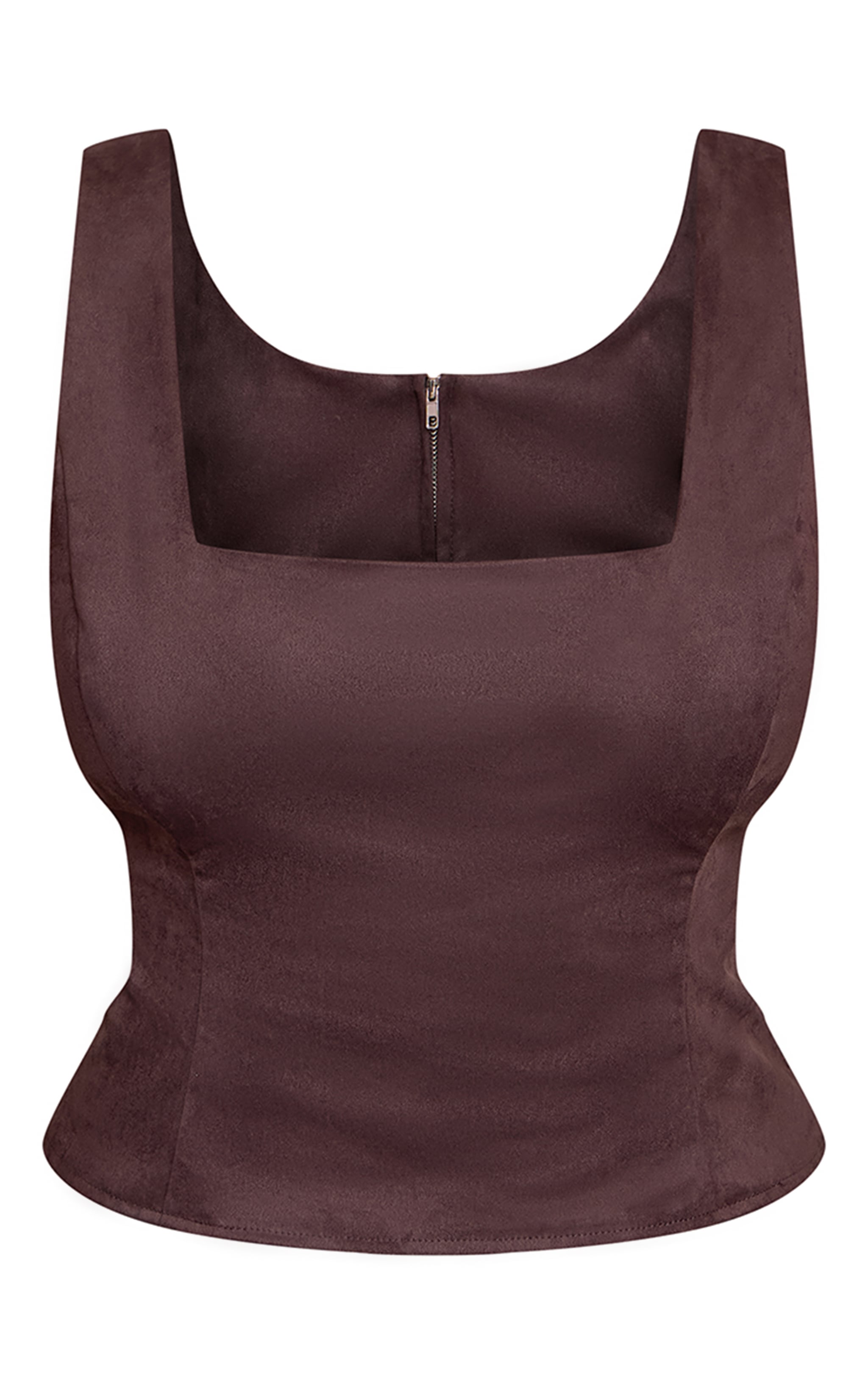 Shape Chocolate Suede Corset Top image 5