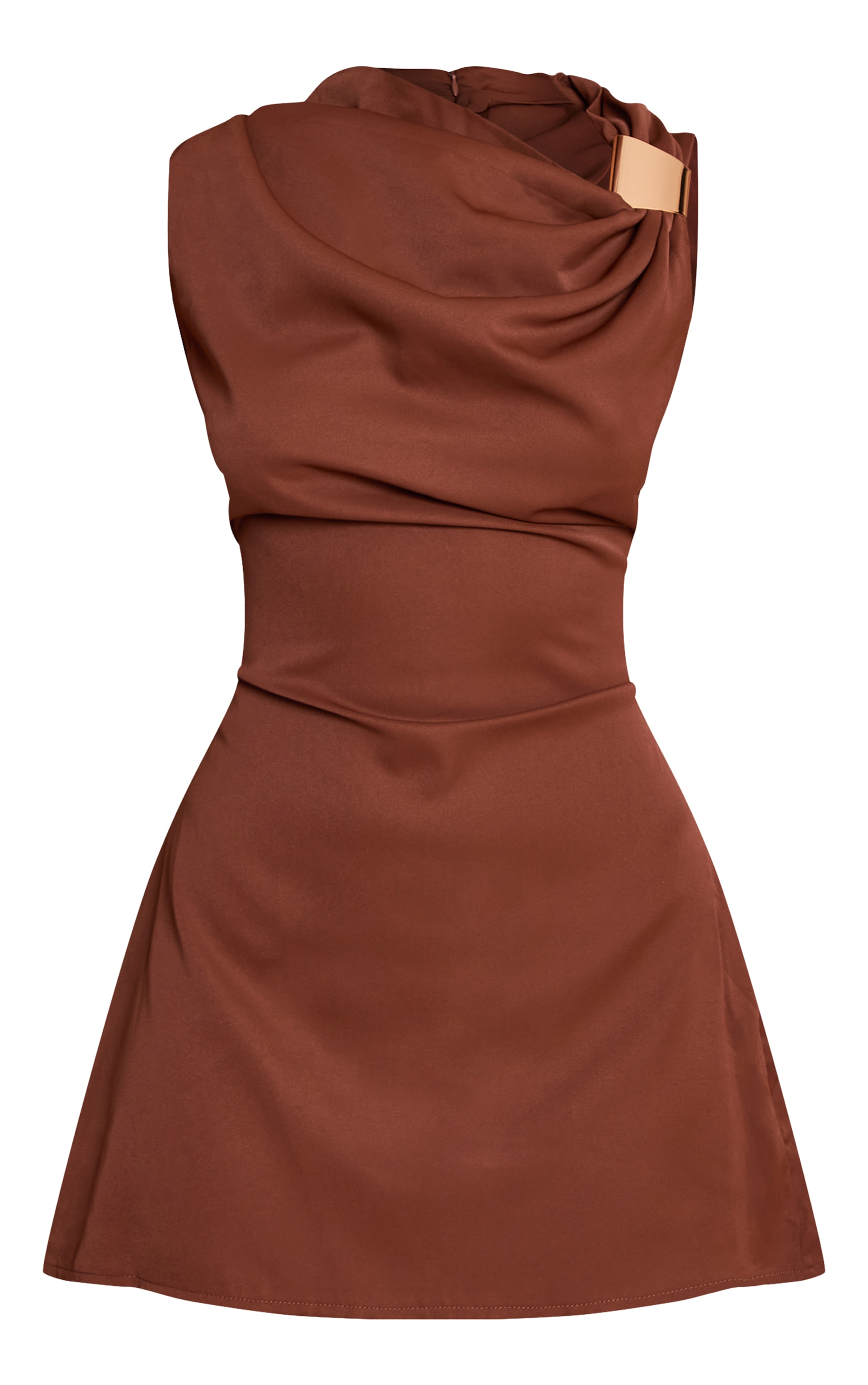 Chocolate Trim Shift Mini Dress image 5