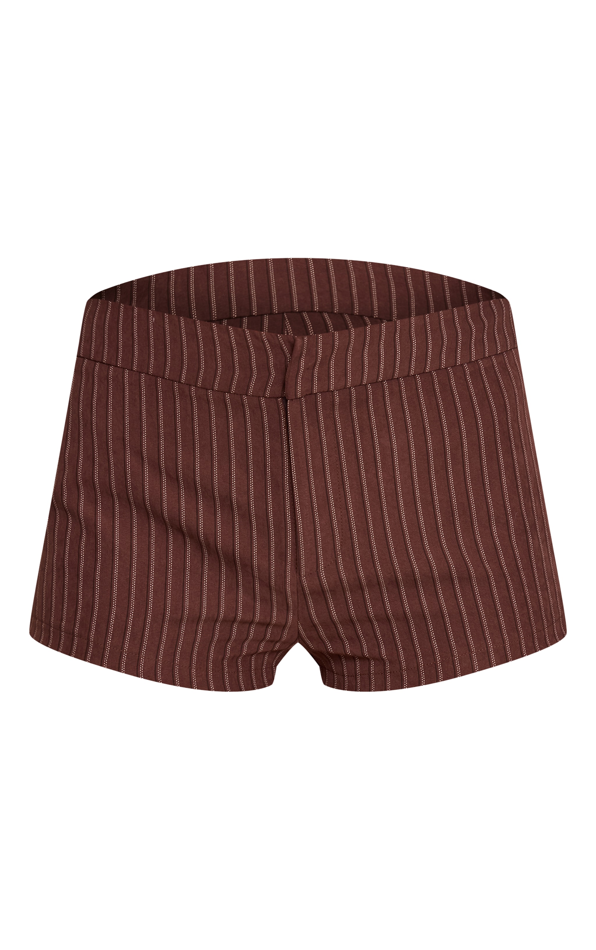 Chocolate High Waist Peachskin Tailored Shorts image 6
