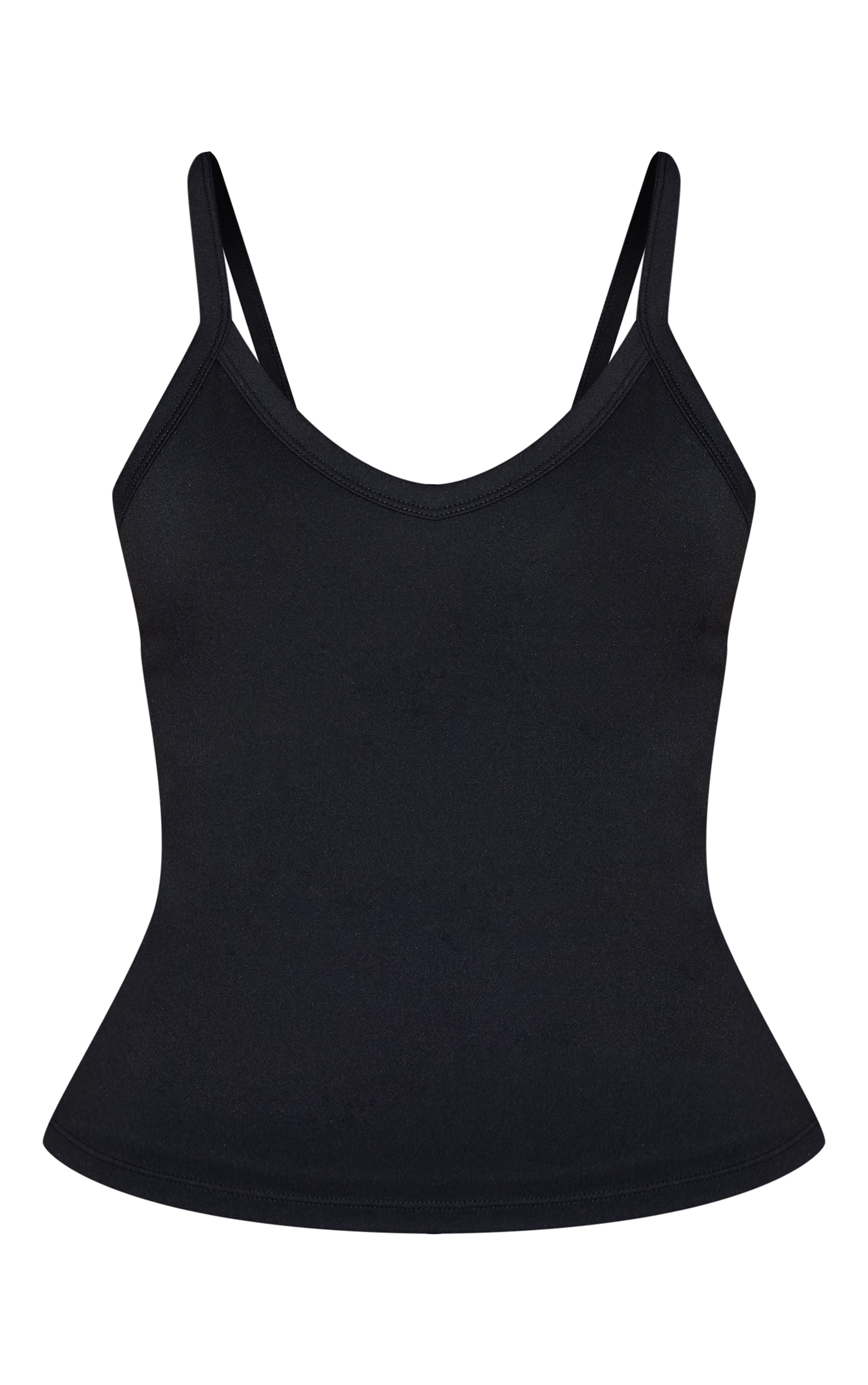 Petite Black Sculpt Strappy Gym Vest