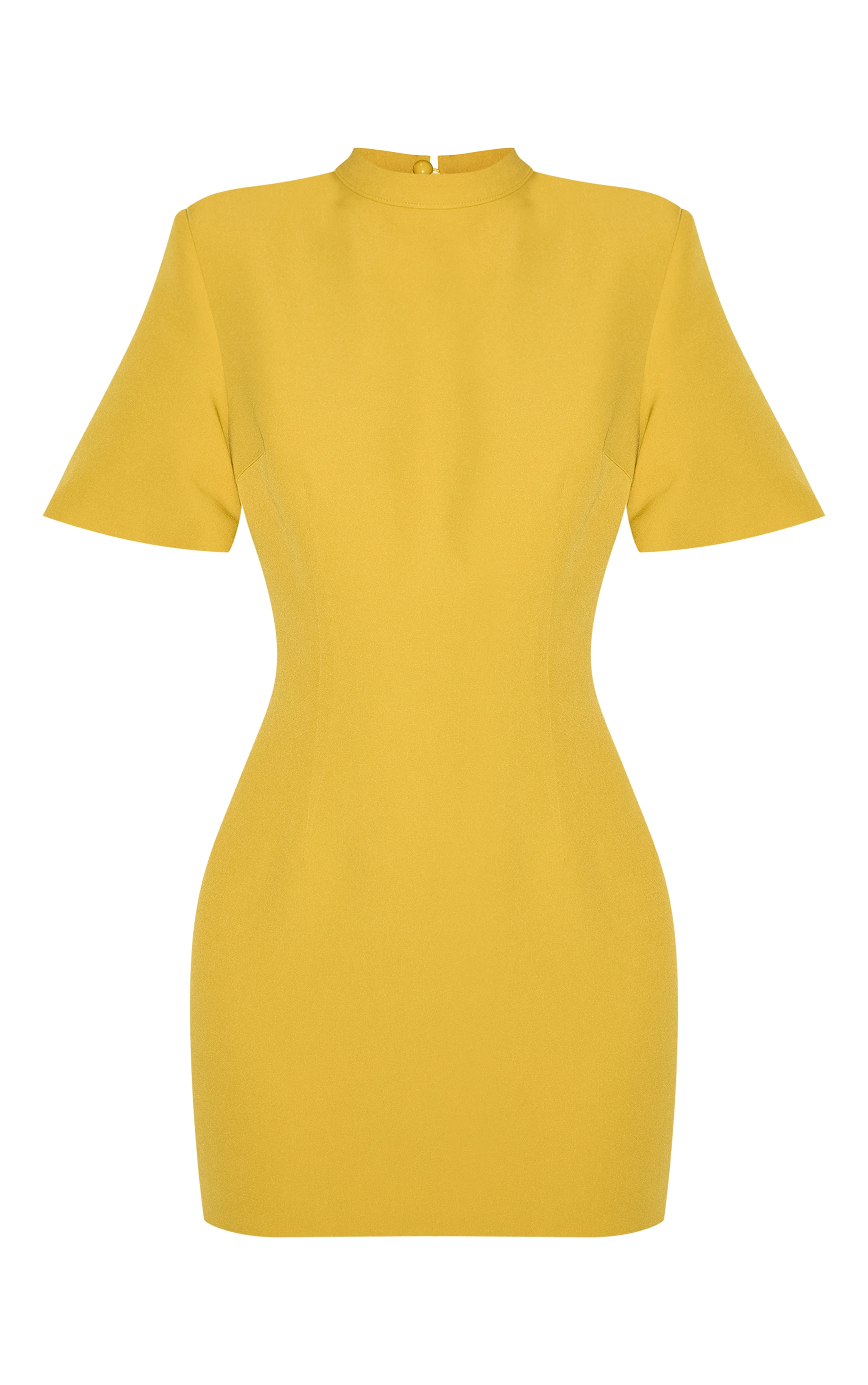 Olive Woven Cinched Backless Mini Dress image 5