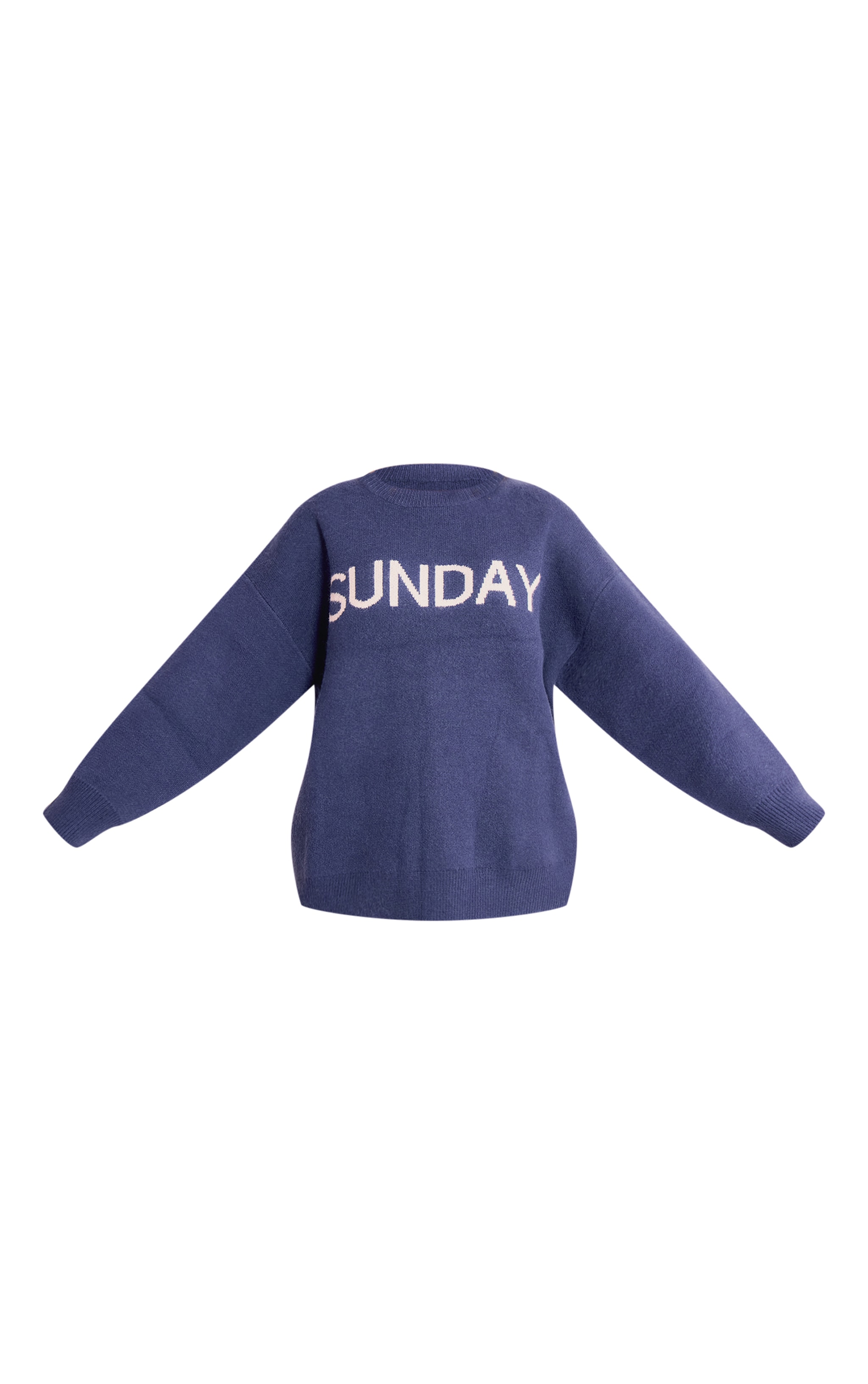 Navy Sunday Jacquard Knitted Sweater image 5