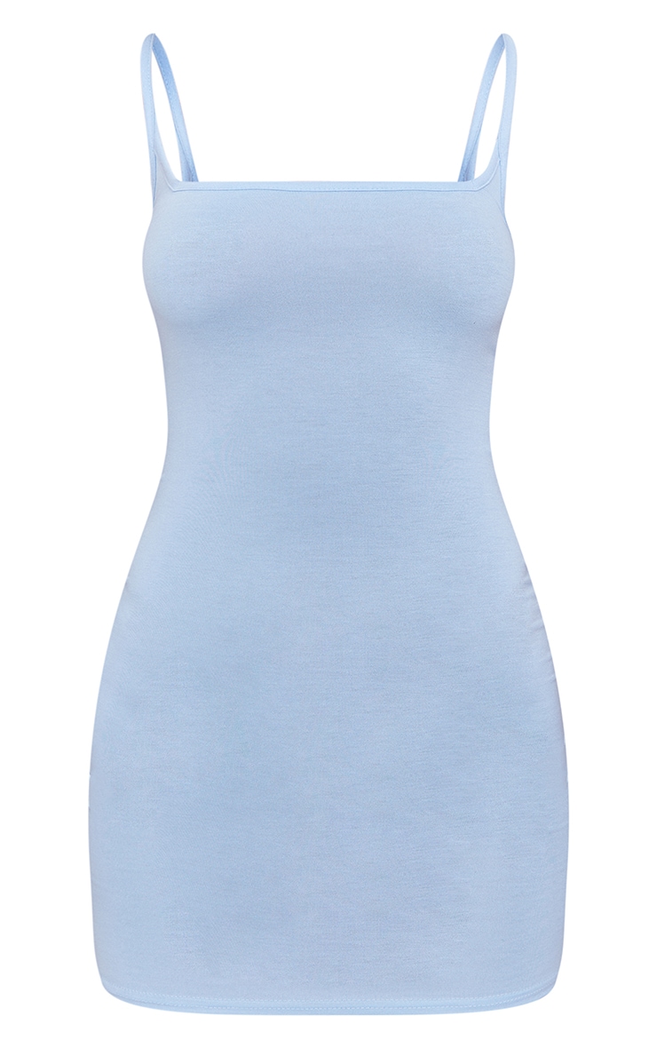 Baby Blue Extreme Square Neck Strappy Bodycon Dress image 2