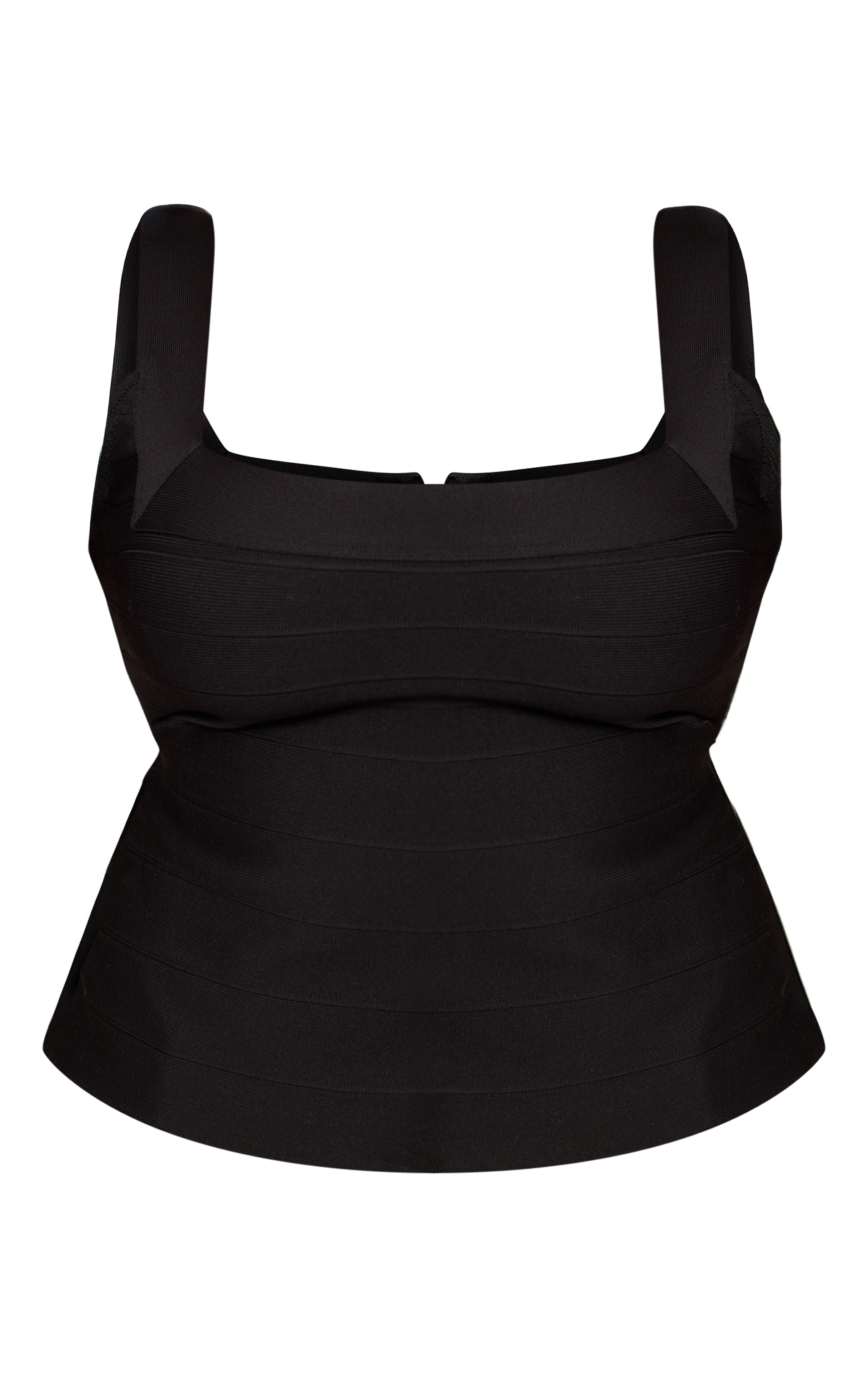 Plus Black Bandage Square Neck Corset  image 5