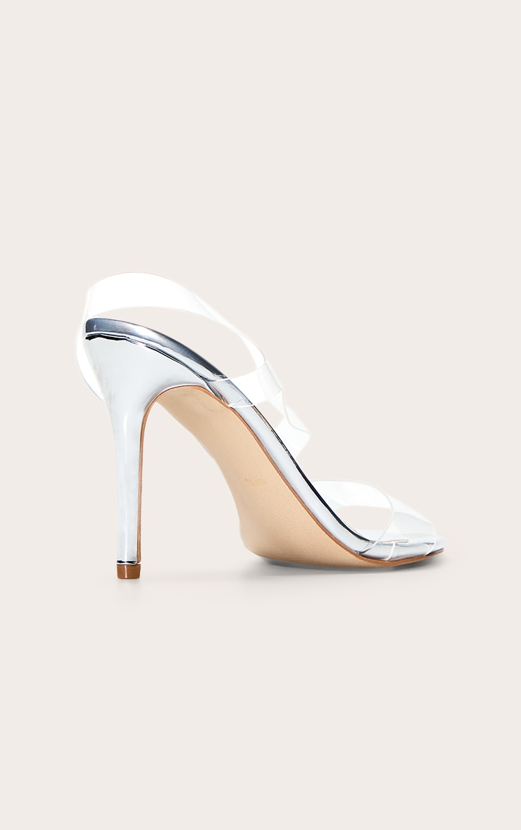 Clear Perspex Round Toe Heeled Sandal image 4