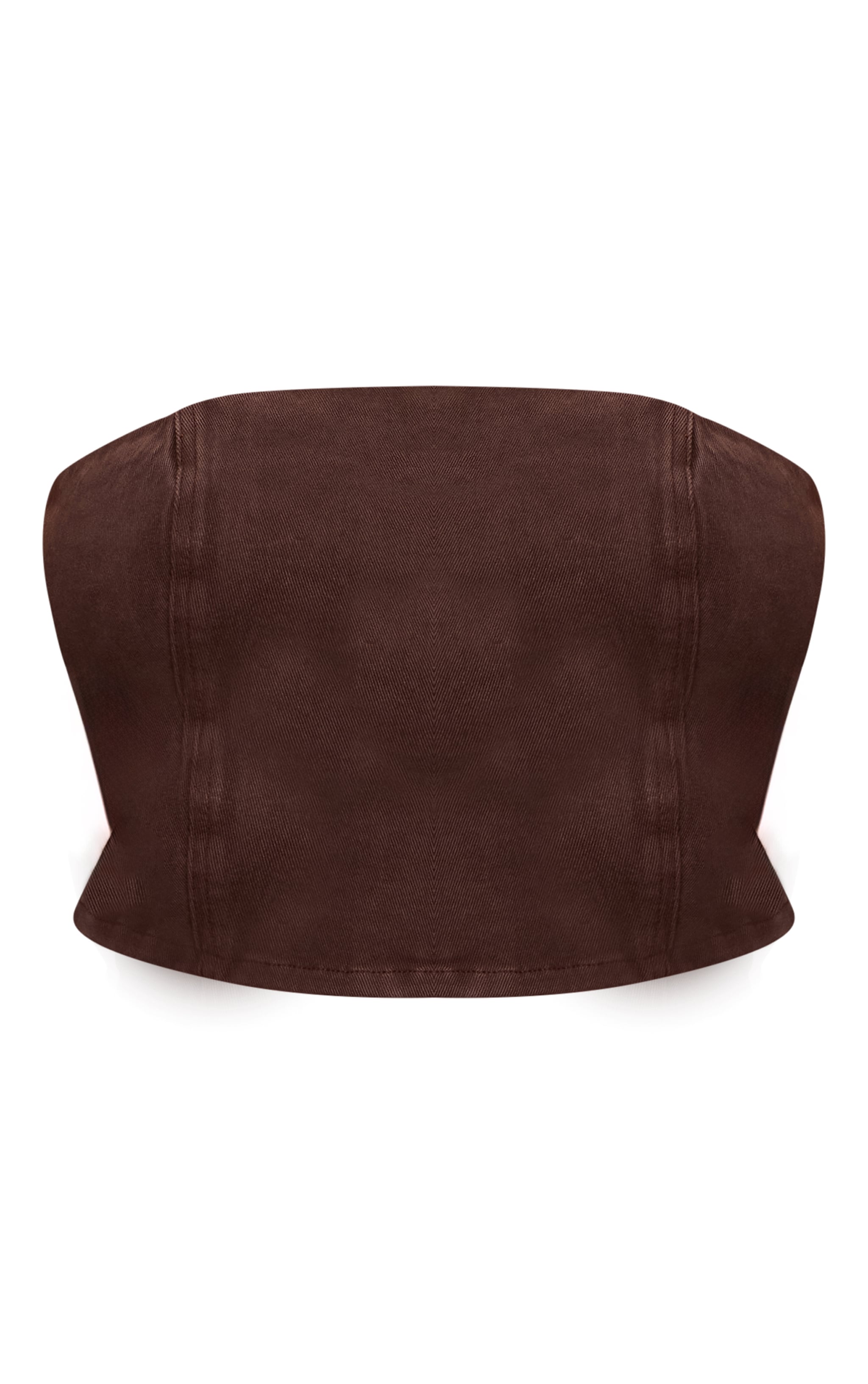 Plus Top corset bustier marron délavé à détail élastique ajustable image 5