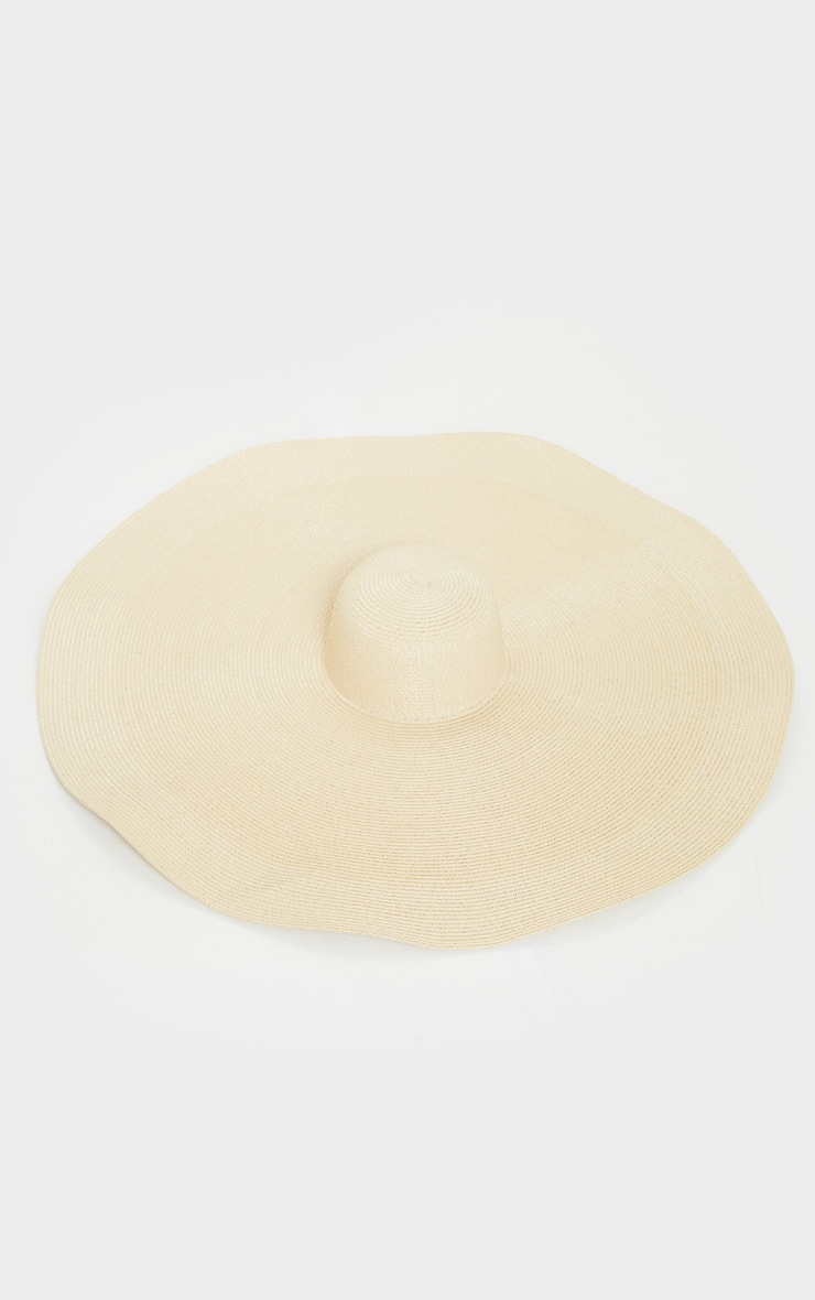 Cream Oversized Straw Hat image 3