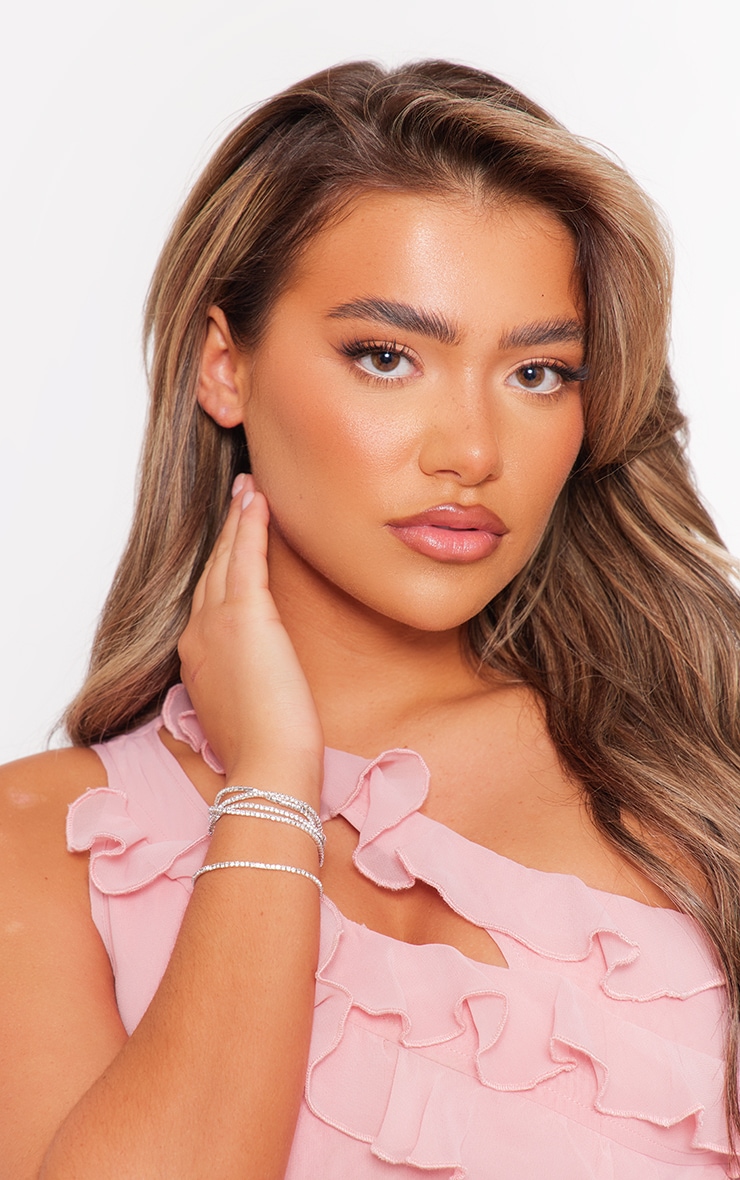 Silver Multi Diamante Bangle image 1