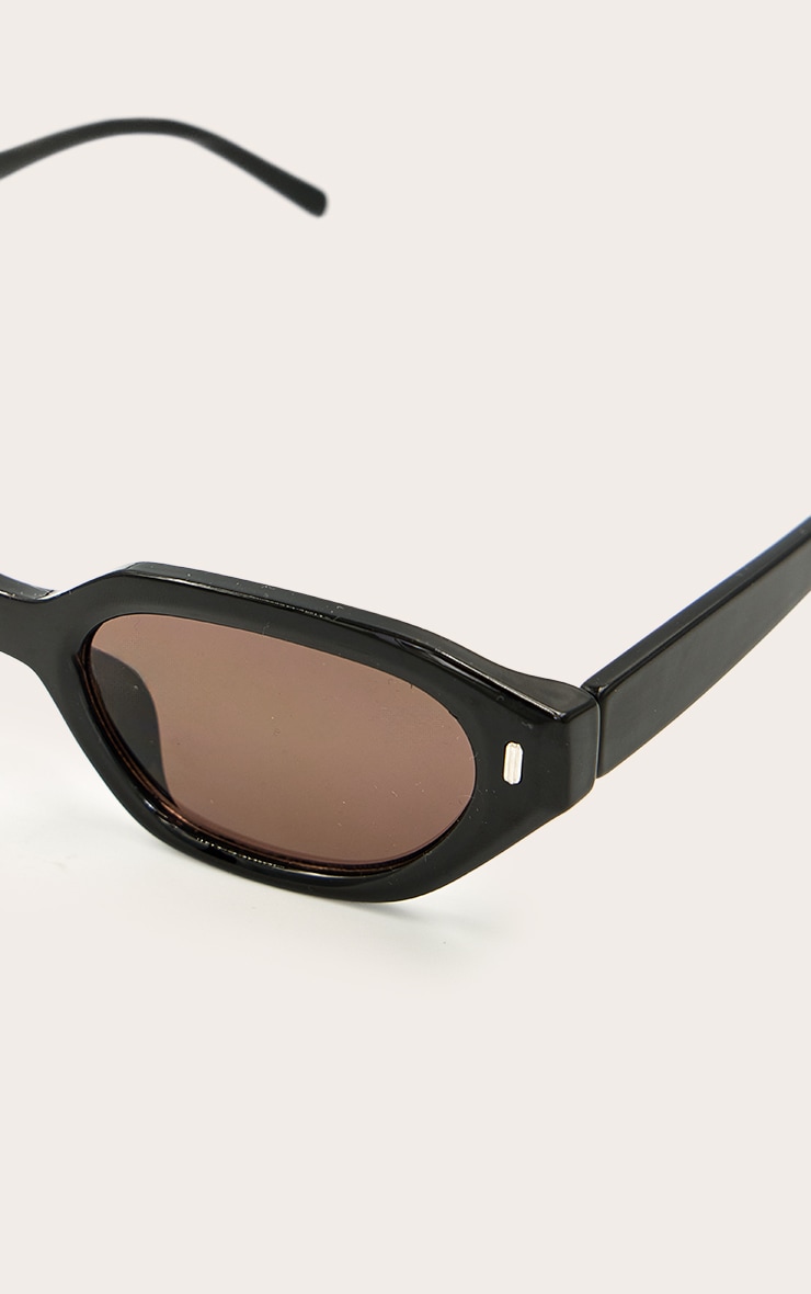 Black Acrylic Cat Eye Sunglasses image 4