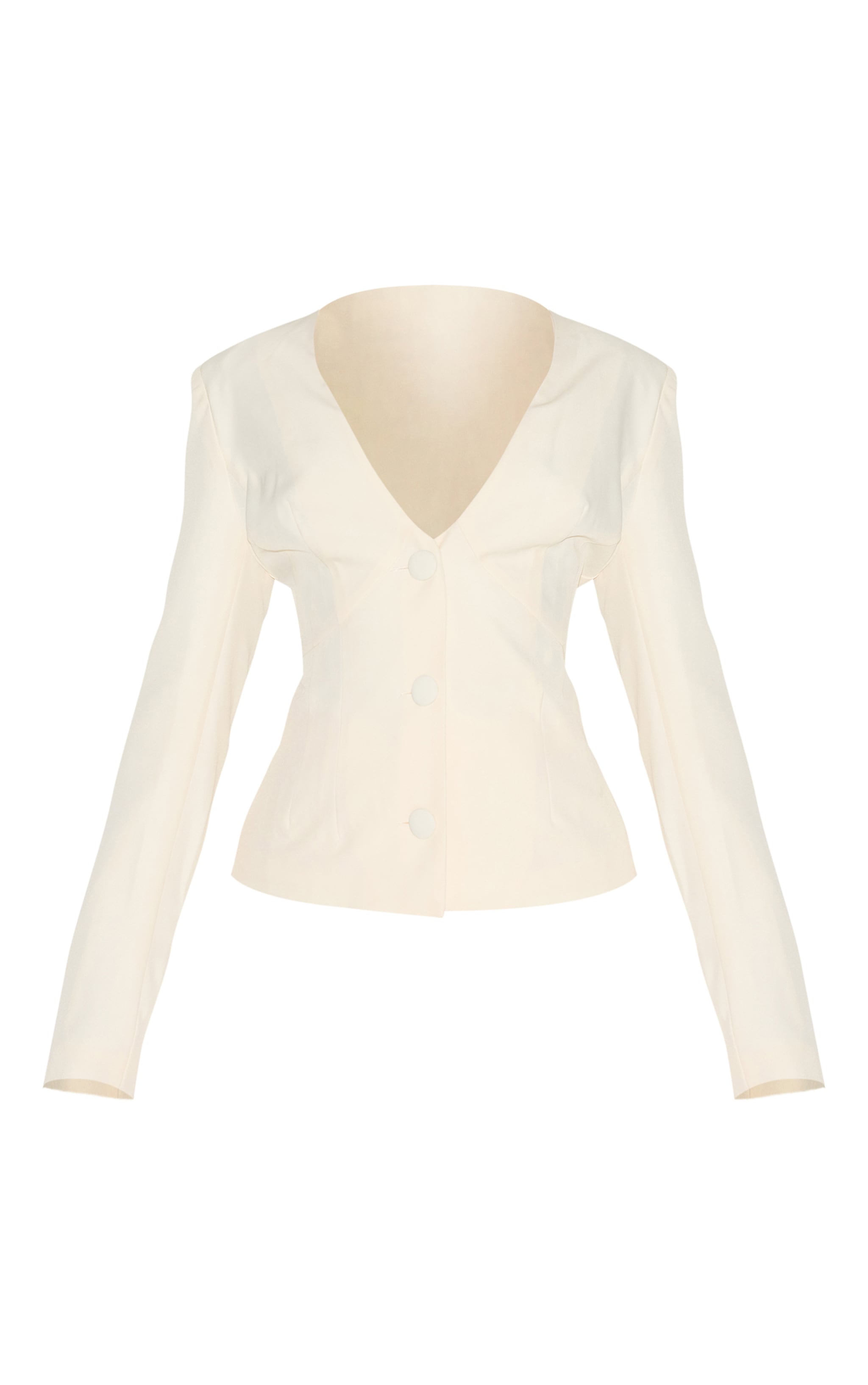 Shape Vanilla Plunge Front Cinched Waist Blazer | Shape