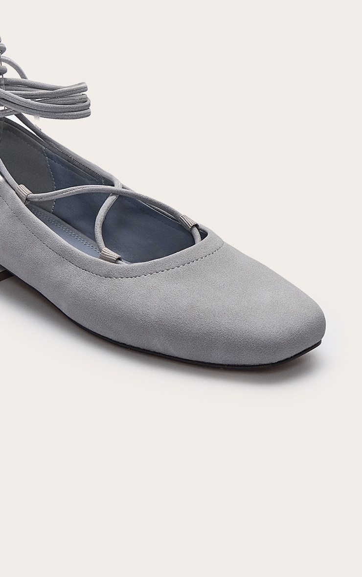 Powder Blue Faux Suede Ballet Flat image 5