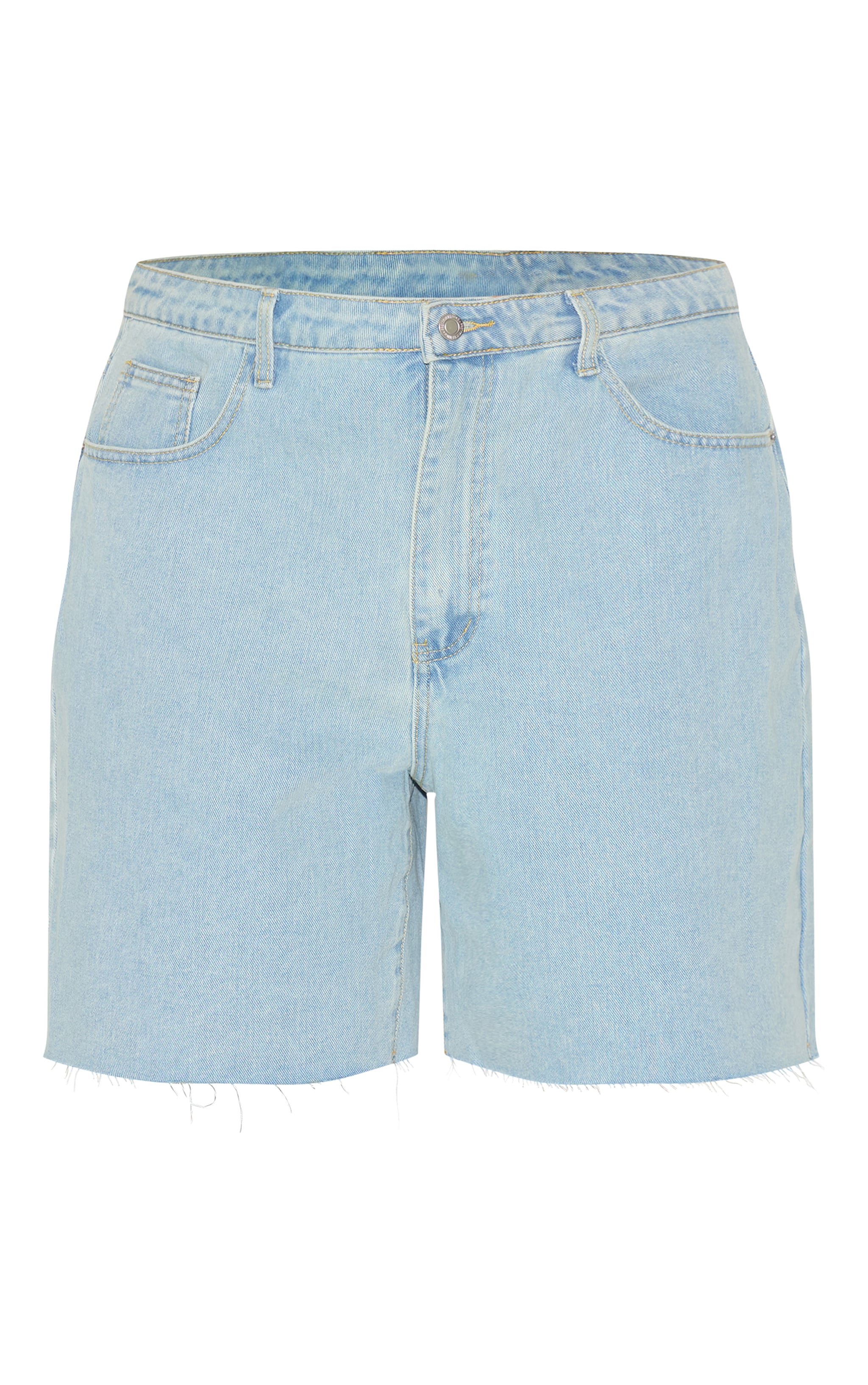Plus Light Blue Wash Boyfriend Denim Short image 6
