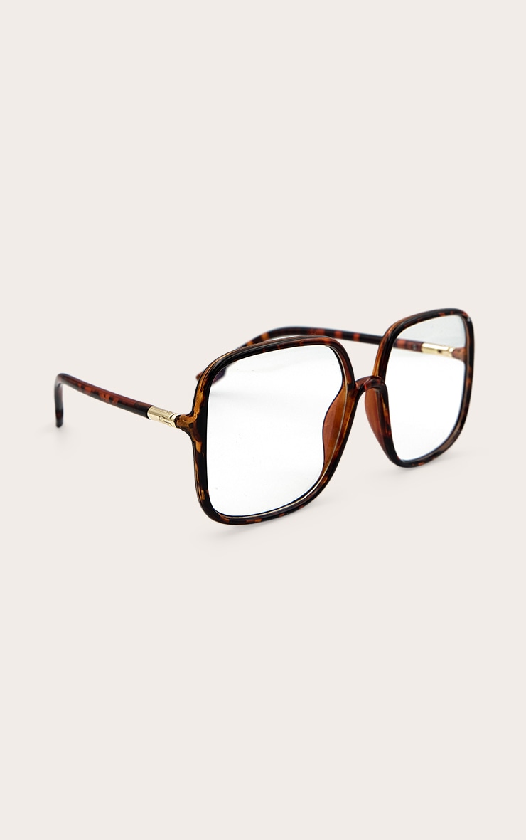 Tortoiseshell Oversized Frame Blue Light Readers image 2