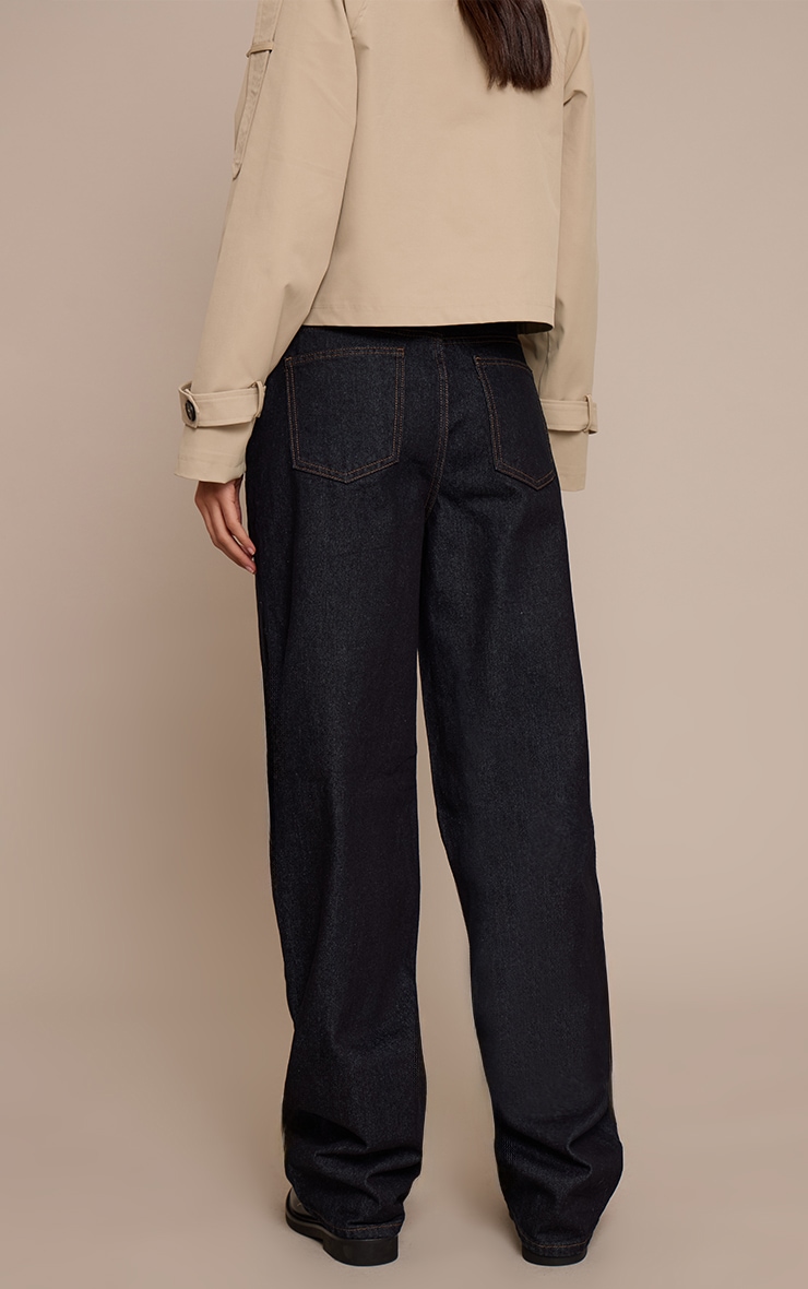 Tall Dark Indigo High Waist Boyfriend Jeans image 3