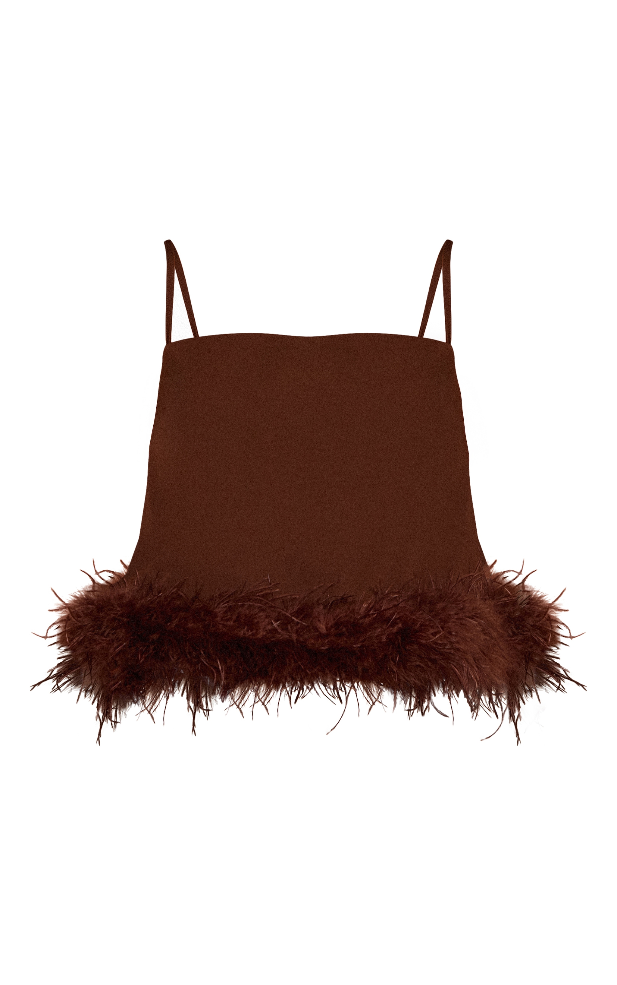 Chocolate Woven Feather Cami image 5