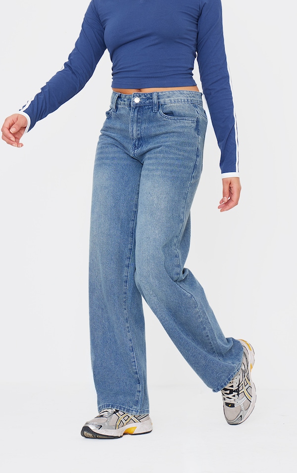 Women Blue Wash Denim Eyelet Jacket With Straight Fit Jeans