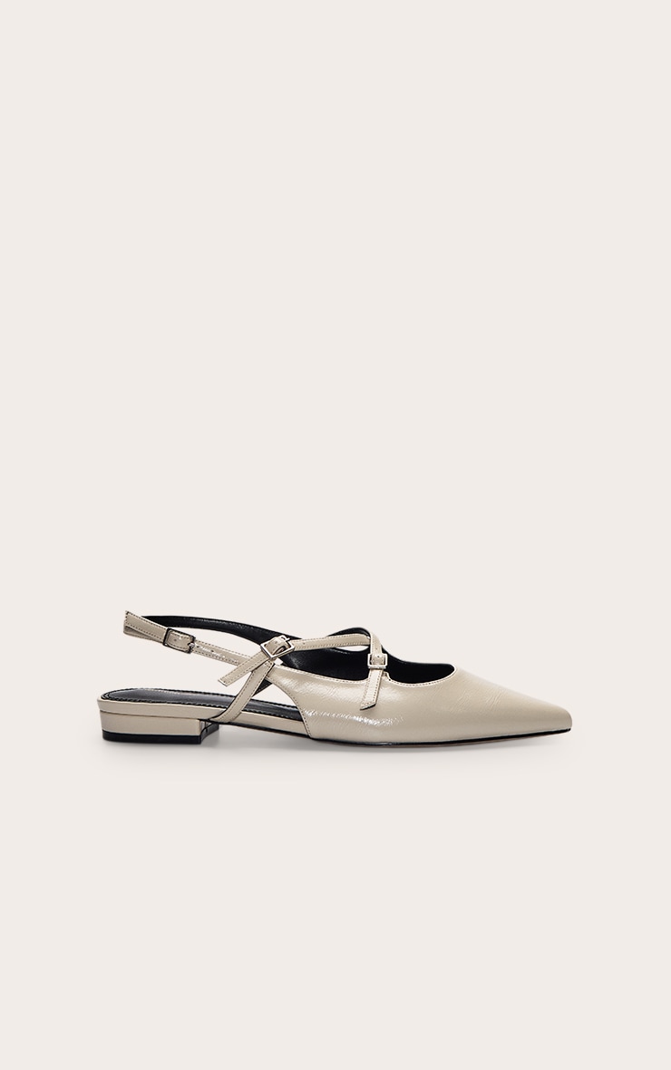 Bone Buckle Point Toe Sling Back Mules image 2