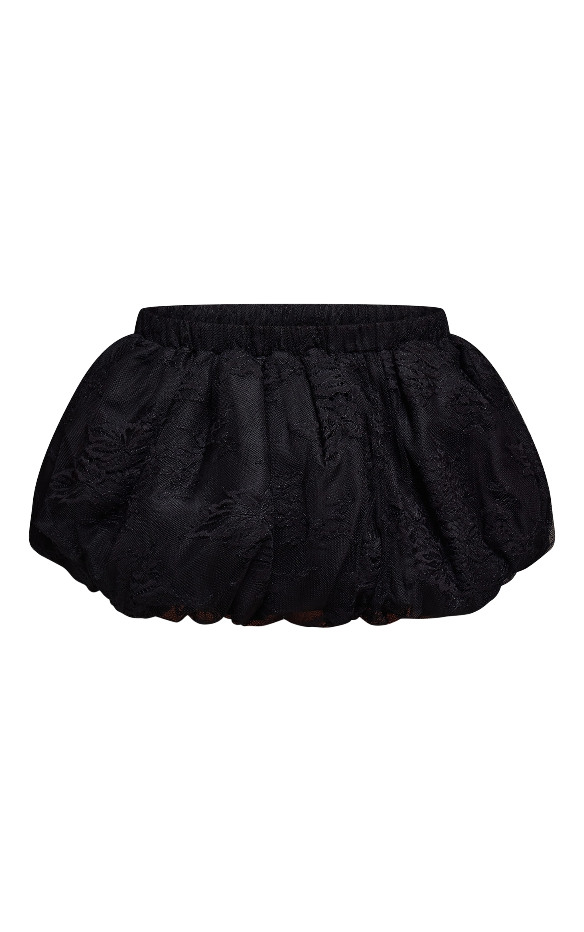 Black Lace Bubble Hem Mini Skirt image 6
