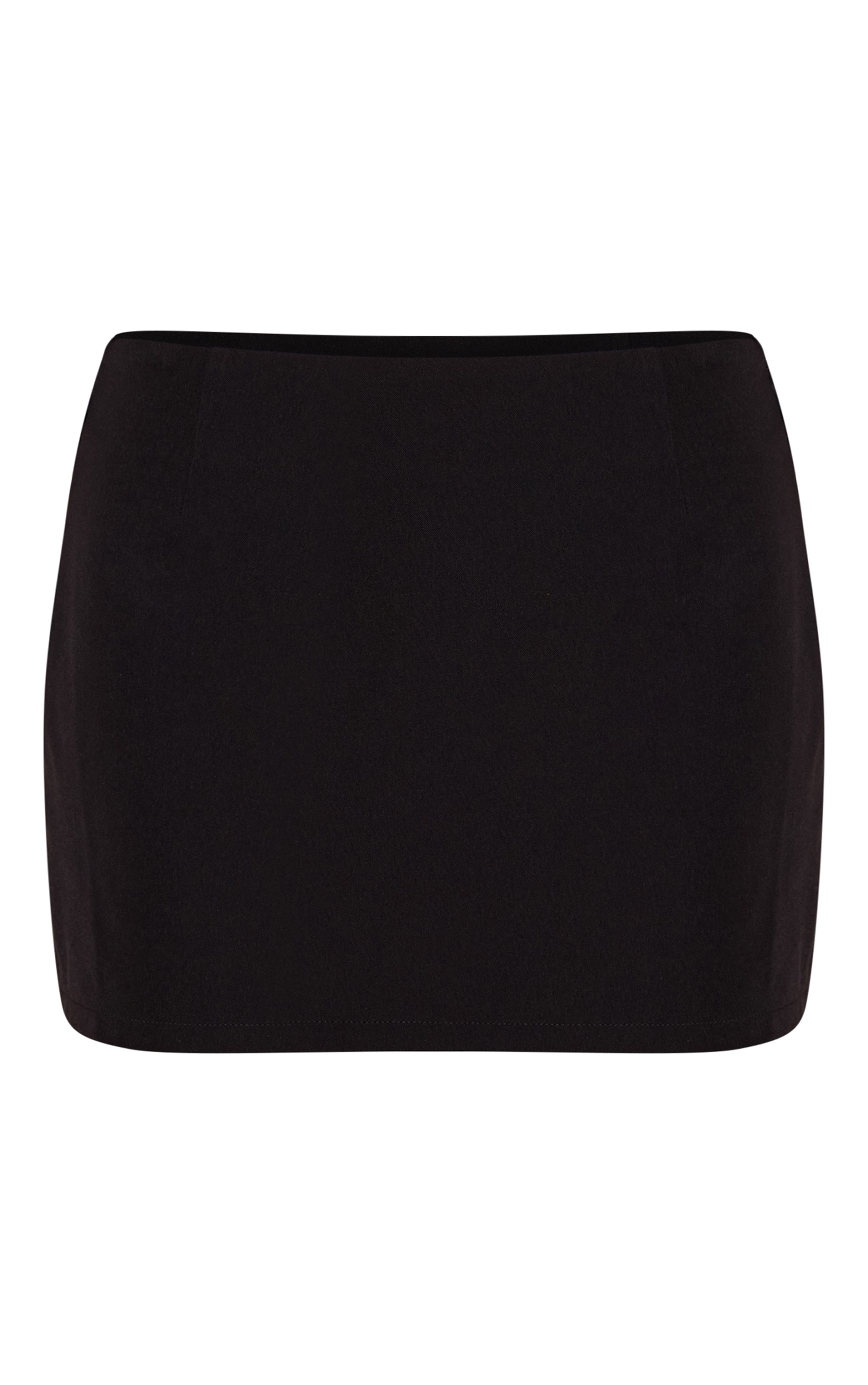 Black Tailored Woven Mid Rise Mini Skirt  image 6