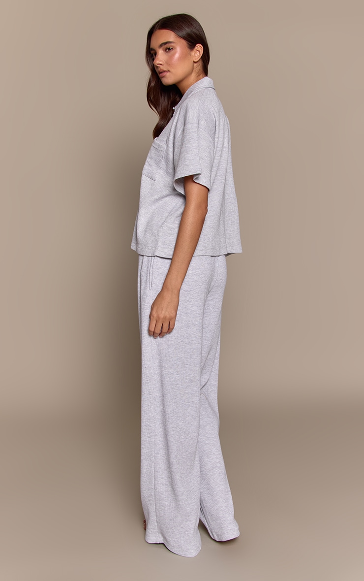 Ash Grey Waffle Pyjama Bottoms   image 3