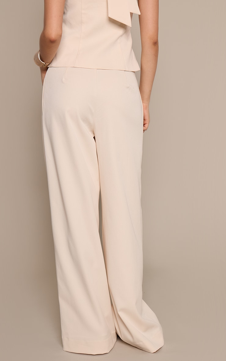 Almond Pleated Tailored Trousers image 3