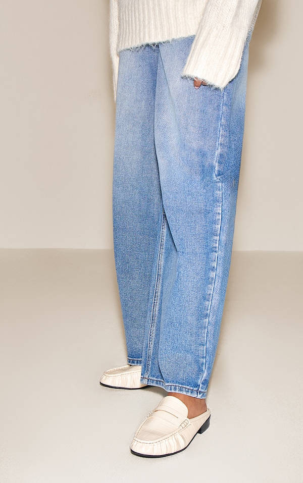 Mocassins crème effet croco