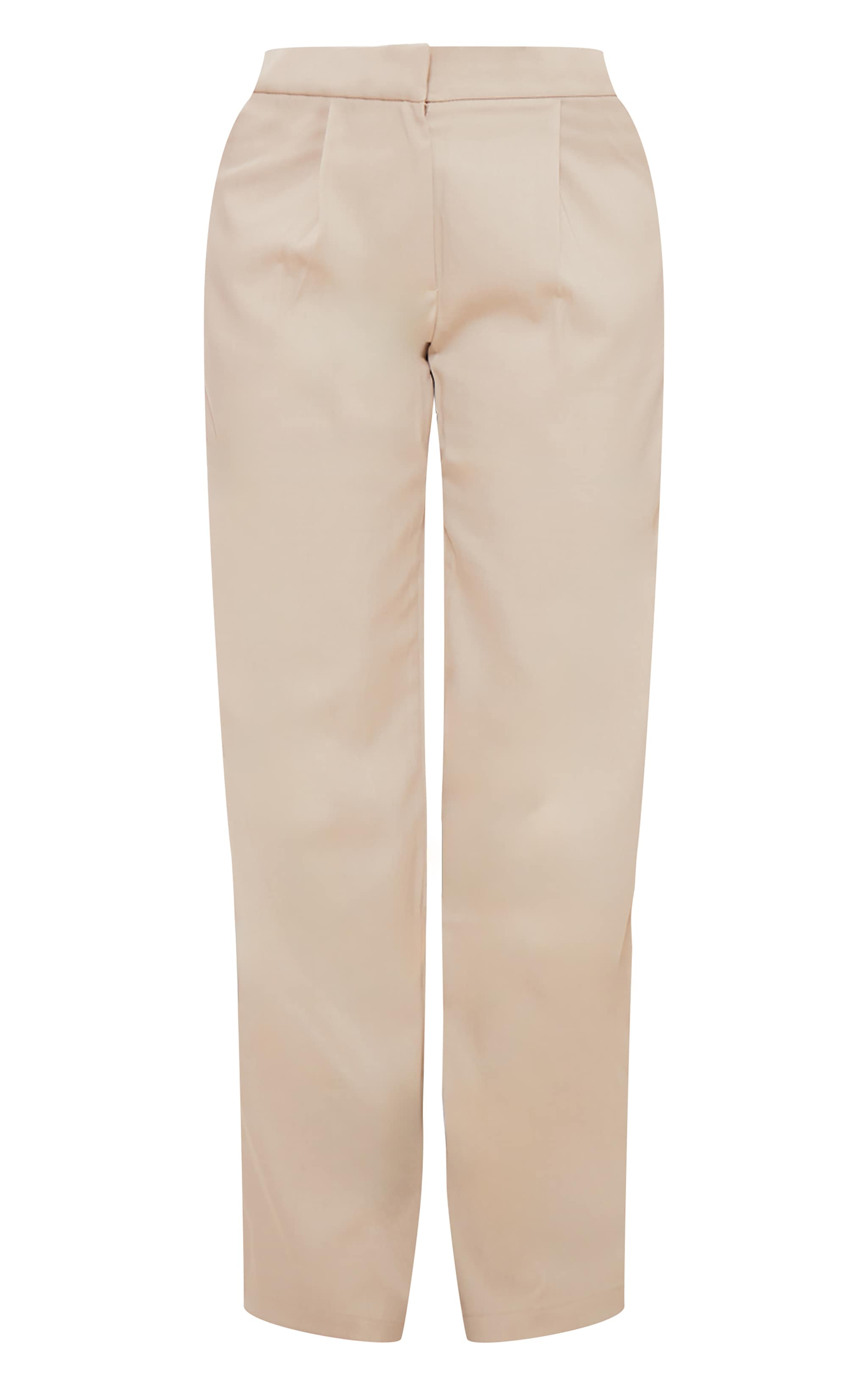 Taupe Tailored Wide Leg Trousers image 5