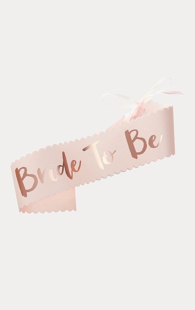 Rose Gold Bride To Be Sash