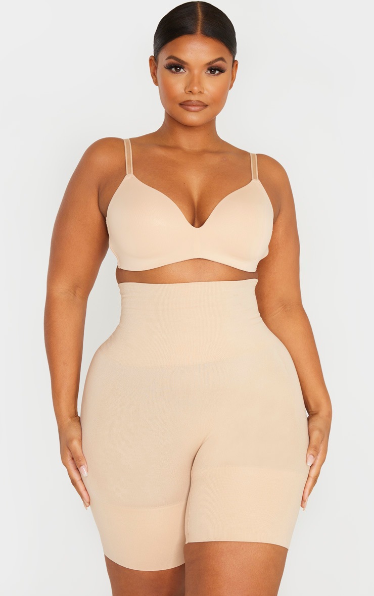 Plus Nude Seamless High Waist Control Shapewear Shorts