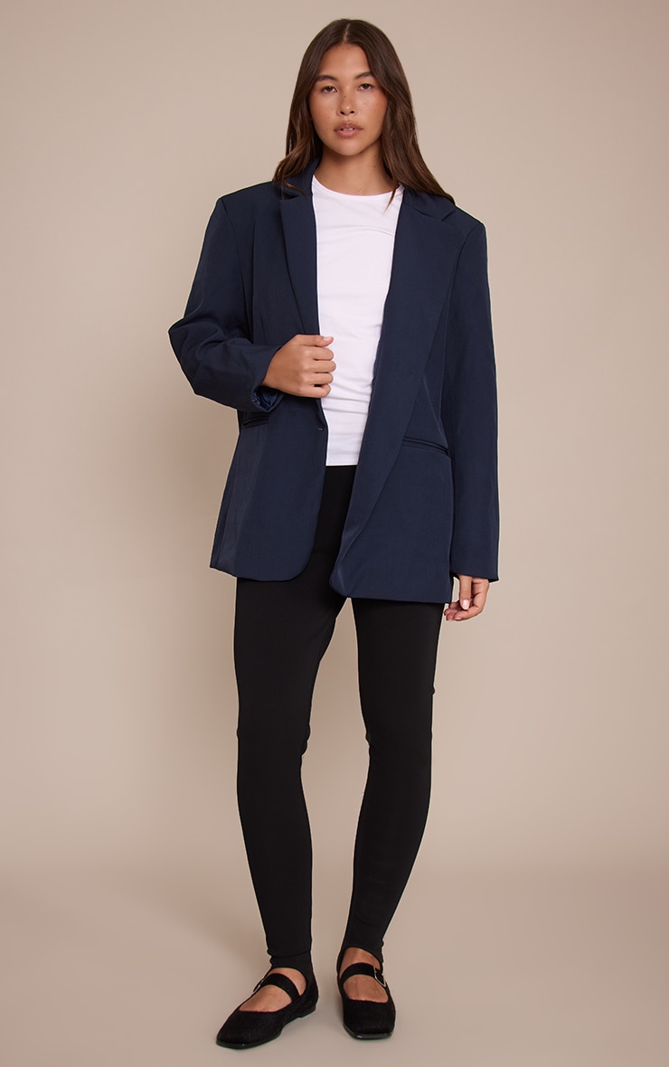 Navy Oversized Blazer image 3